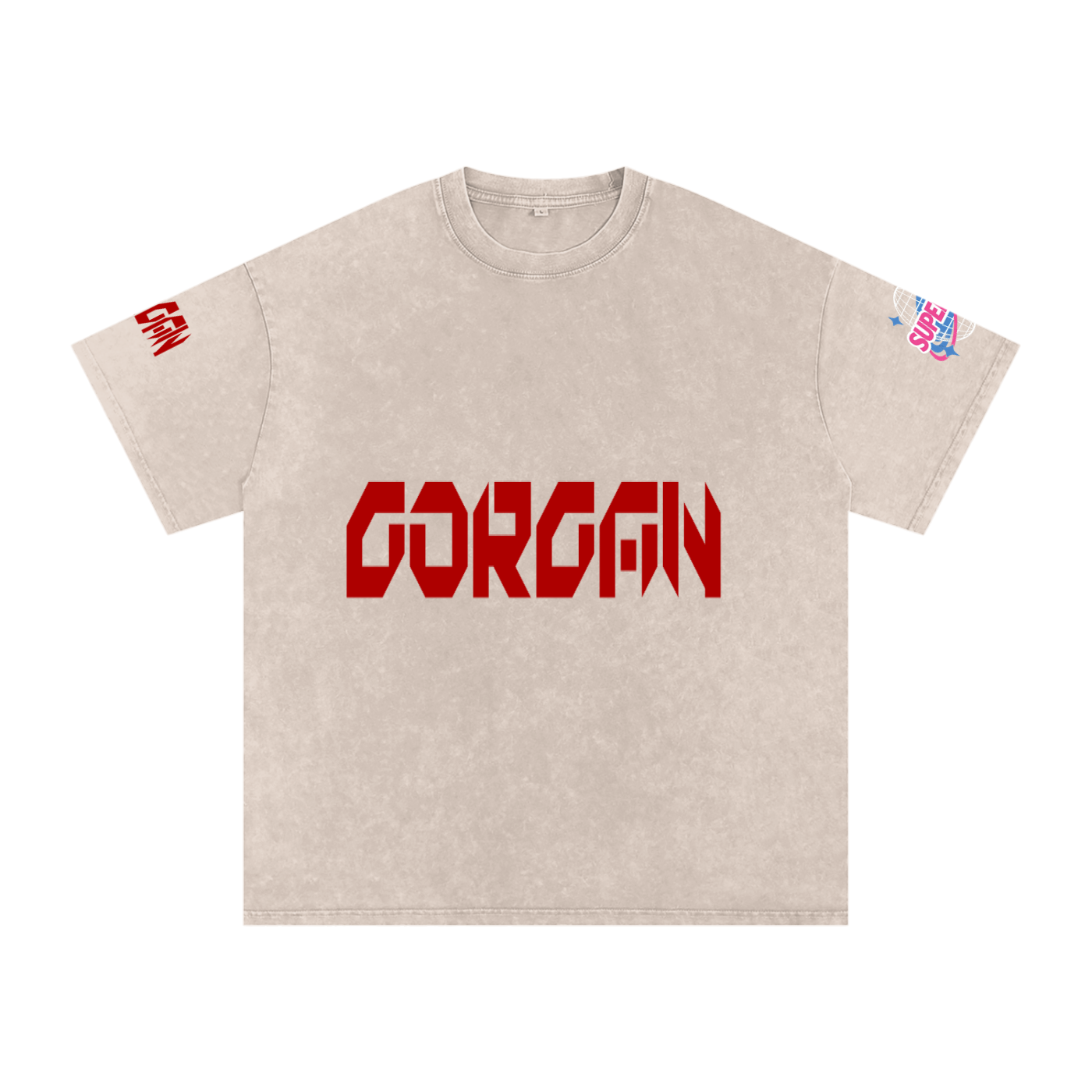 Snow Washed Oversized Cotton T-Shirt