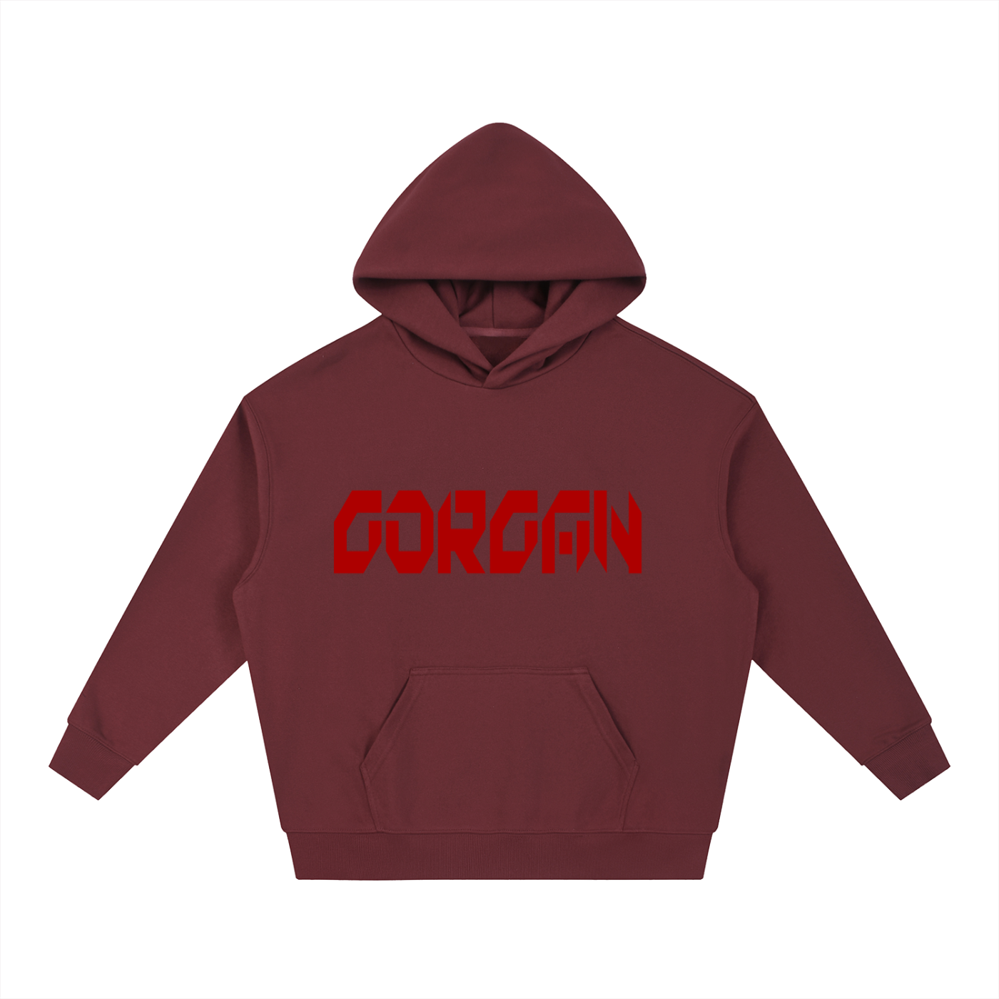 ODMPOD Essential Boxy Heavyweight Drop-Shoulder Hoodie in gray with oversized fit and drop-shoulder design.