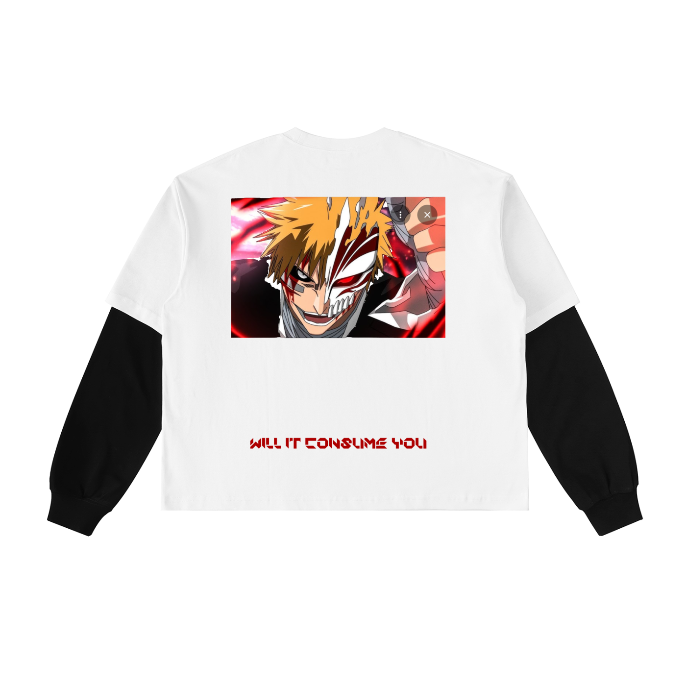 Layered Contrast Sleeve Cotton T-Shirt