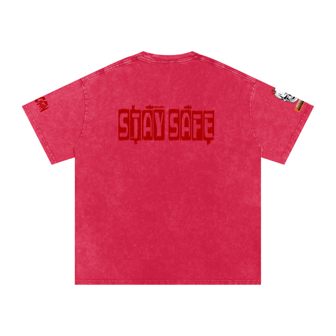 Snow Washed Oversized Cotton T-Shirt by ODMPOD, showing a relaxed fit, soft fabric, and casual style in a neutral color.